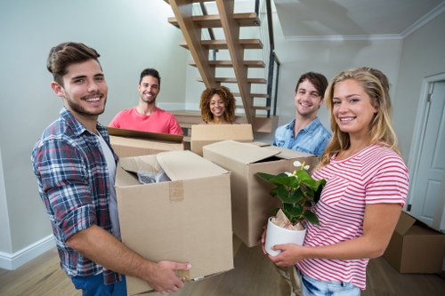 Professional house removalists preparing a Twickenham home move