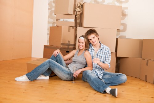 Protective wrapping used for furniture during a Twickenham flat removal