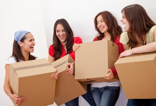 Staff preparing IT equipment for an office move in Twickenham