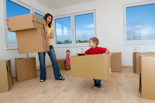 Professional team handling commercial furniture move in Twickenham