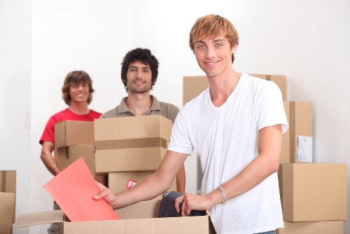 Organized moving boxes for a Twickenham home relocation